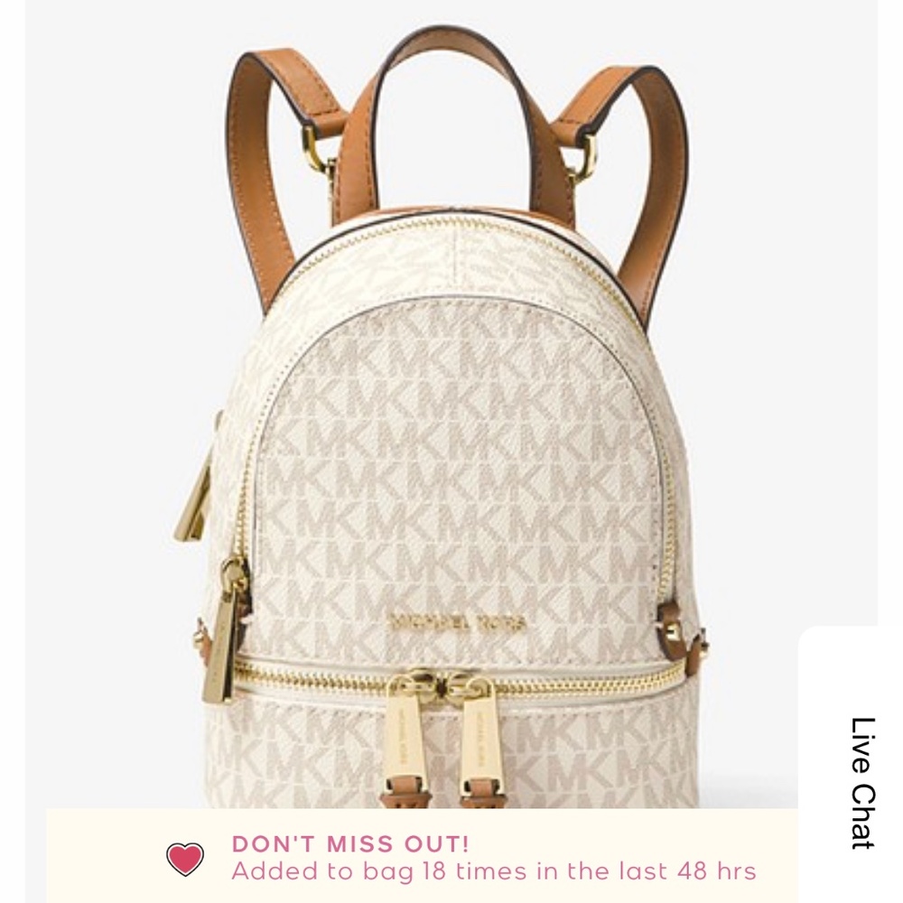 Micheal Kors Rhea Mini Logo Backpack/Bag